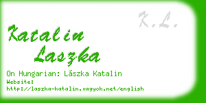 katalin laszka business card