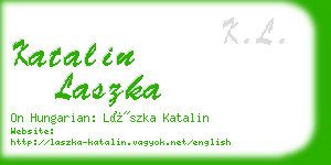 katalin laszka business card